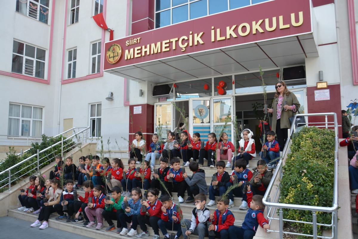 Siirt Mehmetçik İlk Okulunda YEŞİL VATAN SEFERBERLİĞİ.
