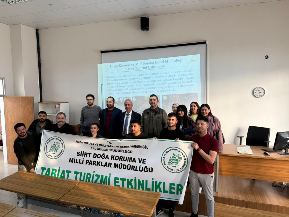 Siirt Doğa Koruma ve Milli Parklar Müdürlüğü ile Siirt Üniversitesi Turizm İşletmeciliği ve Otelcilik Yüksekokulu tarafından Doğa Turizmi Eylem Planları Oluşturulması ve Sürdürülebilir Turizm üzerine Akademisyen ve öğrencile