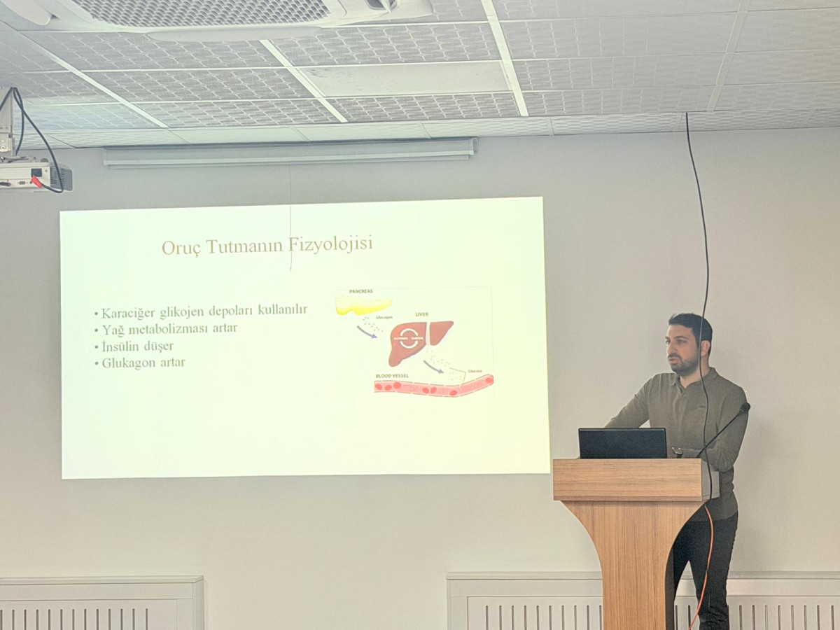 Sağlık müdürlüğü bünyesinde görev yapan personellere yönelik “Ramazan Ayı Sağlıklı Beslenme Önerileri” konulu eğitim verildi