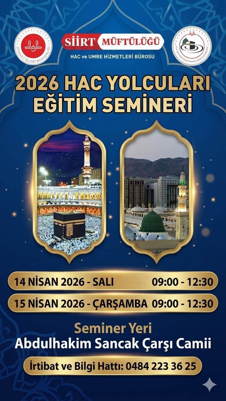 Hac Yolcularına Eğitim Semineri Düzenleniyor