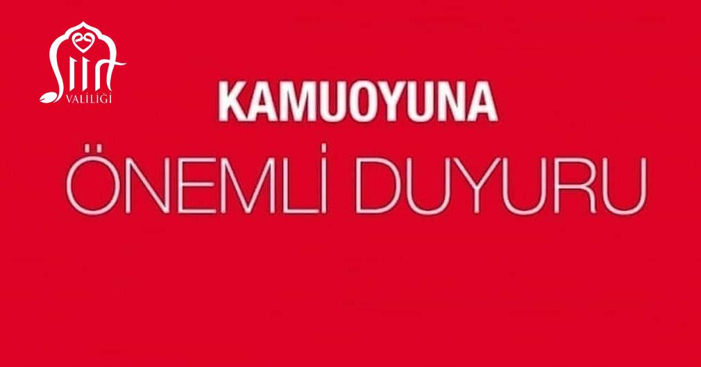 Siirt Valiliğinden Basın Açıklaması 