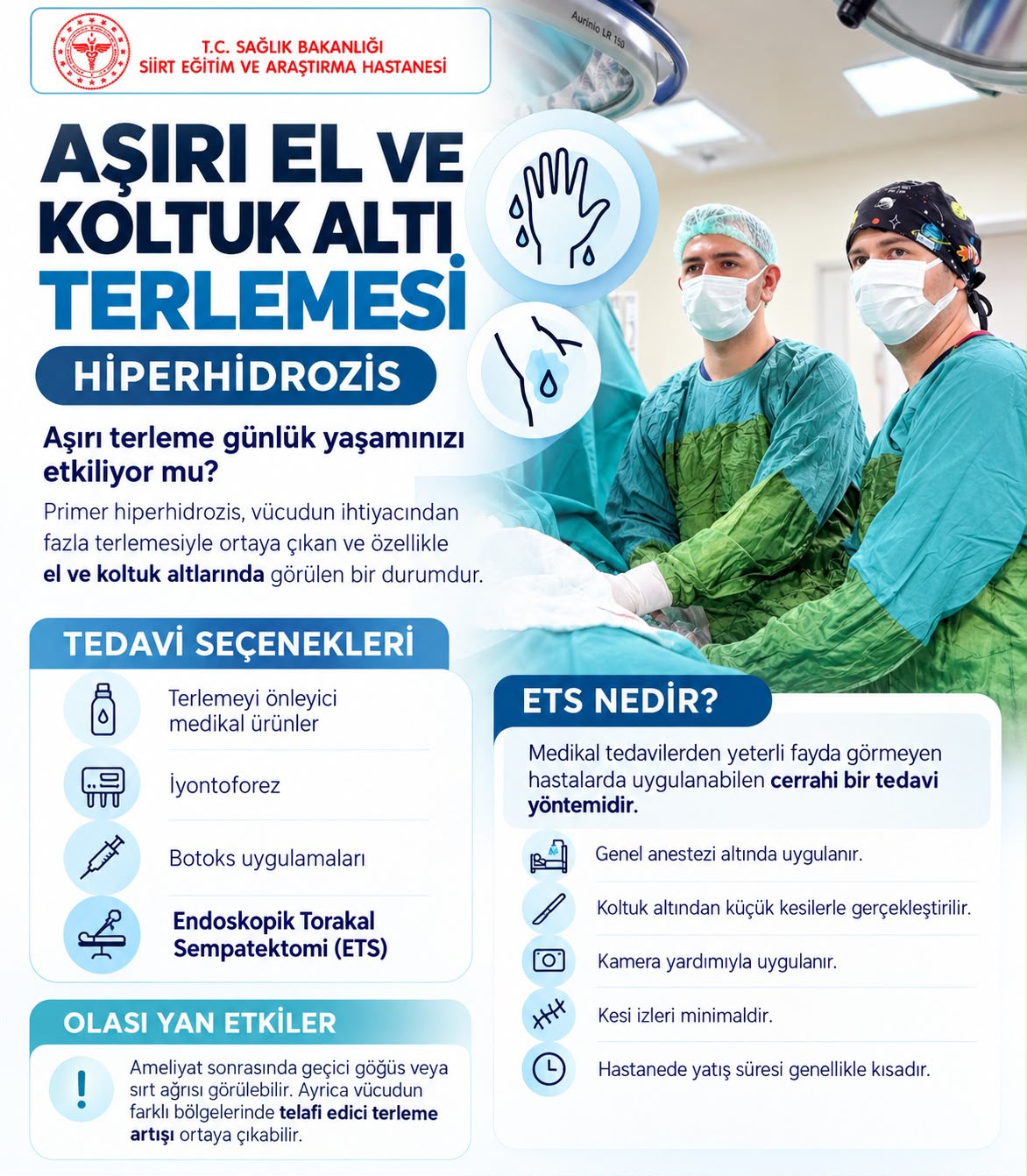 Aşırı Terleme Cerrahi Yöntemle Tedavi Ediliyor