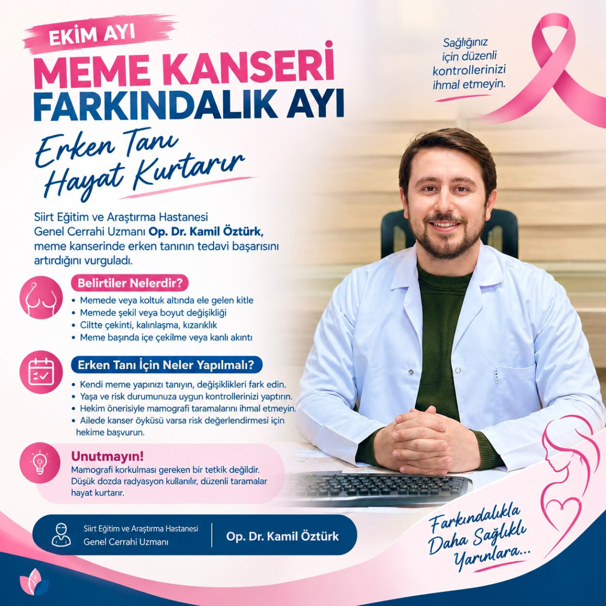 EKİM AYI MEME KANSERİ FARKINDALIK AYI: ERKEN TANI HAYAT KURTARIR