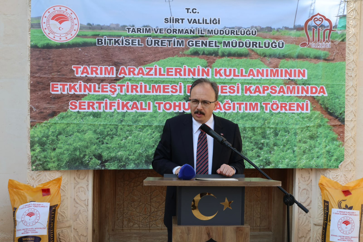 SİİRT’TE TARIMSAL ÜRETİME 13,3 MİLYON LİRALIK TOHUM DESTEĞİ…!