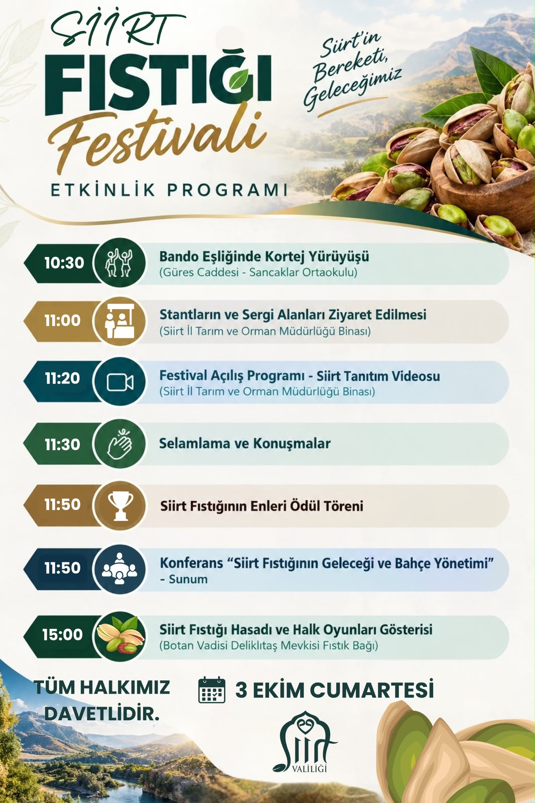 SİİRT FISTIĞI DOĞA VE KÜLTÜR FESTİVALİ BAŞLIYOR!